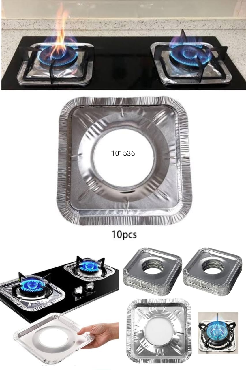 10Pcs Aluminium Stove Disposable Cover, Gas Burner Bib Liners Stove Cover, Cleaning Pad Mat Kitchen 10Pcs Aluminium Stove Disposable Cover, Gas Burner Bib Liners Stove Cover, Cleaning Pad Mat Kitchen